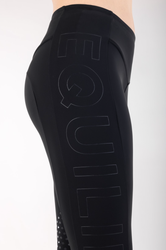 Equiline Caiskh korkeavyötäröiset ratsastuslegginsit polvigripeillä, musta