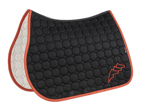Equiline Estalf Octagon satulahuopa, este- ja koulumallit, musta/oranssi