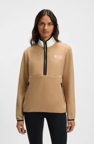 BOSS Equestrian Fedora 1/2-zip pusero, camel