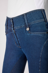 Kingsland Kayce Ladies H Shape Denim ratsastushousut kokogripeillä, sininen