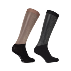 Kingsland Lea Glitter Show Socks 2-pack, musta ja beige