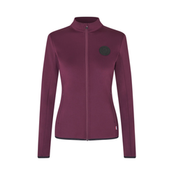 Kingsland Mina sileäpintainen fleecetakki, musta ja viininpunainen