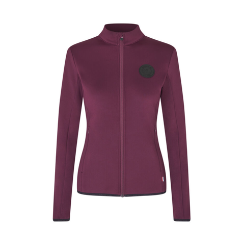 Kingsland Mina sileäpintainen fleecetakki, musta ja viininpunainen