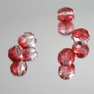 Fasettihiottu 6mm kirkas-punainen