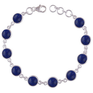 Lapis lazuli rannekoru hopeaa
