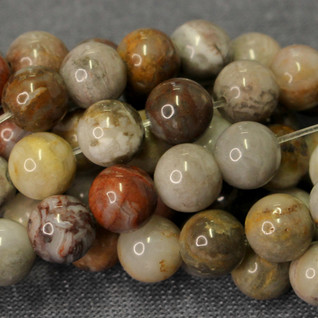 Akaatti 8mm ruskea ja harmaa