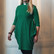 Green tunic with tab collar