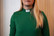 Green tunic with tab collar