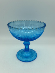 Nuutajärven lasi sugar bowl, light blue