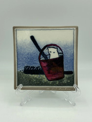 Wall plate The games are waiting 12x12cm