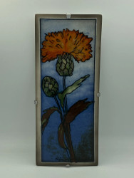 Wall plate 25,5x10,5cm, Yellow flowers