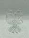 Flora dessert bowl on foot, clear