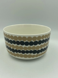 Marimekko Oiva Siirtolapuutarha Räsymatto bowl 5dl, black-beige