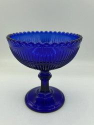 Nuutajärven lasi sugar bowl, darkblue