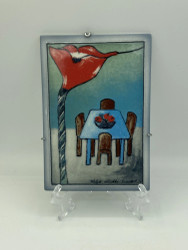 Wall plate Iloa asumiseen: Uuteen kotiin (2008) 16x11cm