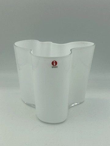Aalto maljakko 120mm, valkoinen