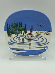 Moomin wall plate Little Myy swimming (1991-1994)