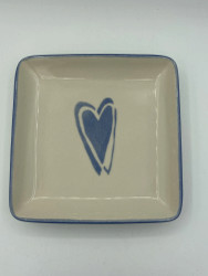 Pentik Sydän plate, blue