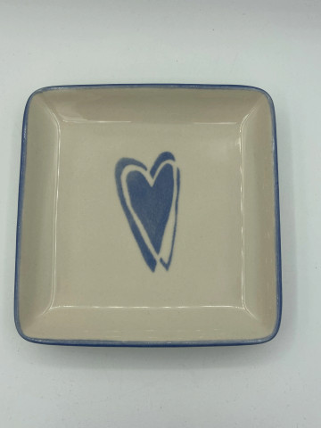 Pentik Sydän plate, blue