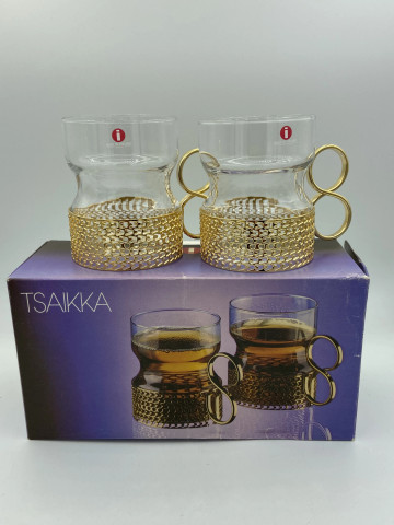 Tsaikka lasi 23cl, gold 2 pieces