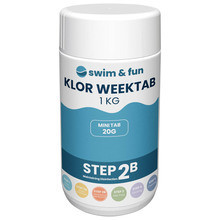 Swim&Fun viikkokloori 1 kg, tabletti 20g