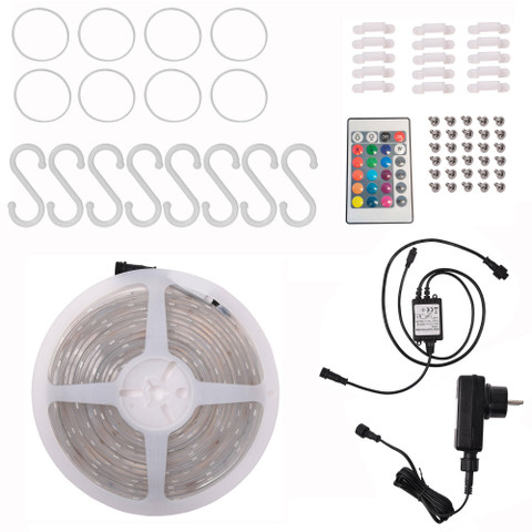HEHQ LED-valonauha 5m RGB 24W IP44 kaukosäätimellä
