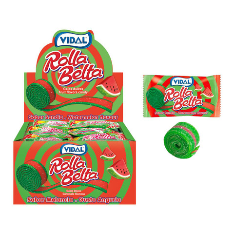 Vidal rolla belta vesimelooni remmi 24kpl/laatikko 456g