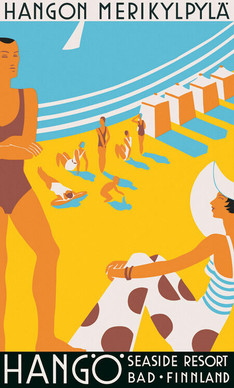 Come to Finland Hanko seaside resort juliste 59cm x 99 cm 