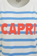 Milano lyhythihainen raitaneule Capri ocean print