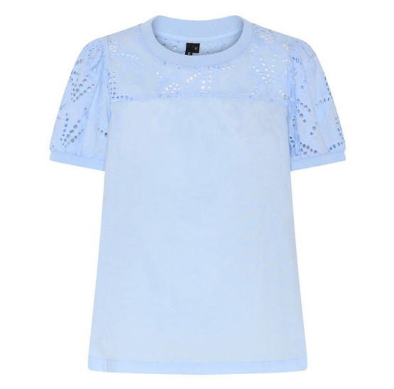 Soulmate t-paita Lotti 4 broderie anglais hihat light blue