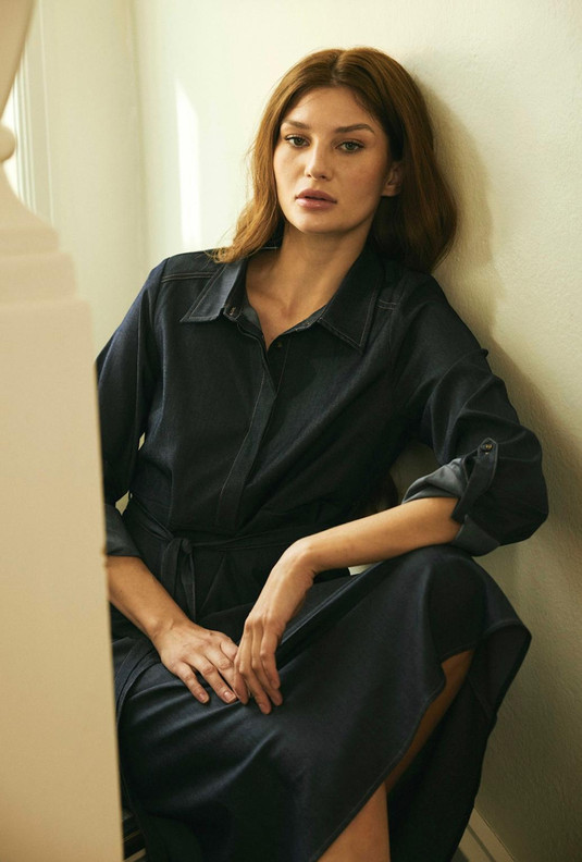 Soulmate pitkähihainen mekko Alberta 1 denim blue