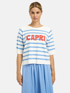 Milano lyhythihainen raitaneule Capri ocean print