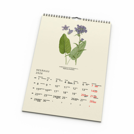 Seinäkalenteri 2026 Kasvit