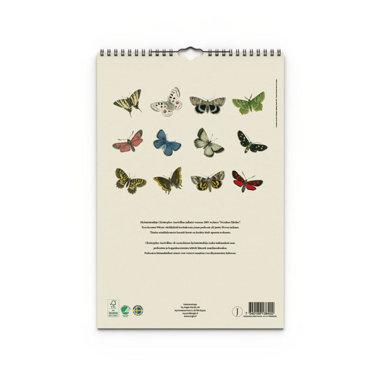 Seinäkalenteri 2026 Perhoset