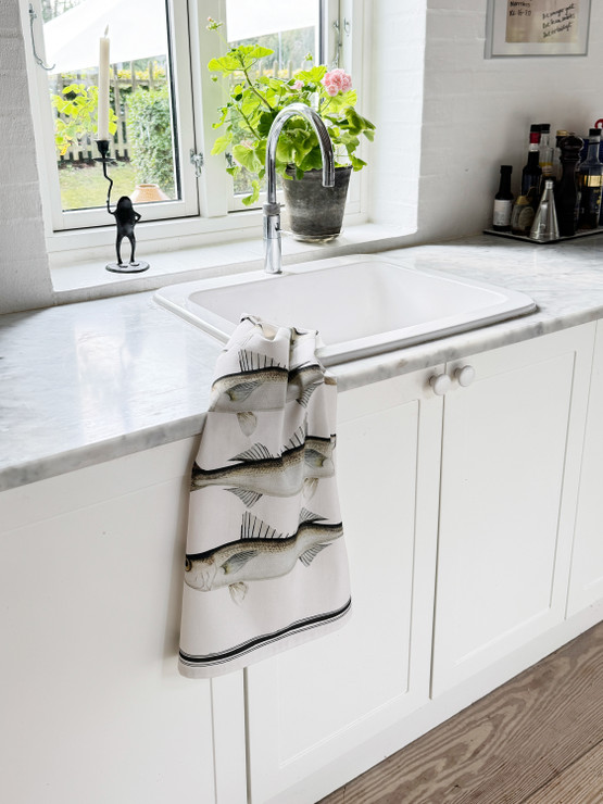 Keittiöpyyhe  kalat 50 x 70 cm 