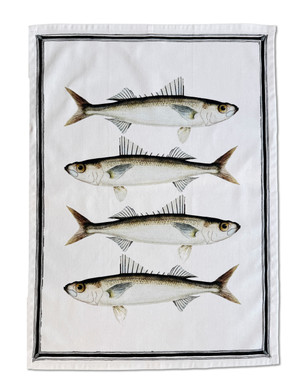 Keittiöpyyhe  kalat 50 x 70 cm 