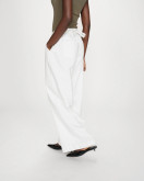 Grace&Mila Pompon leveälahkeiset oversized farkut white