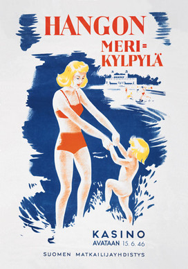 Come to Finland juliste Hangon Merikylpylä 