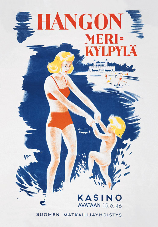 Come to Finland juliste Hangon Merikylpylä 