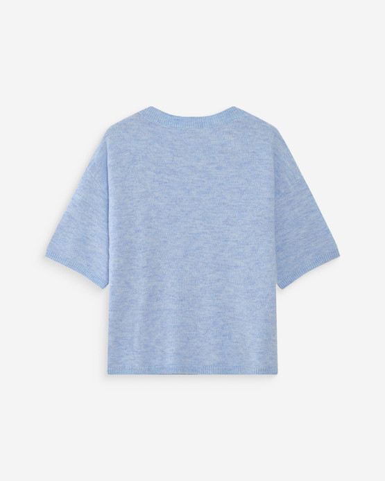 Grace&Mila Vamos lyhythihainen neule vaaleansininen