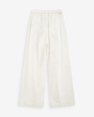 Grace&Mila Pompon leveälahkeiset oversized farkut white