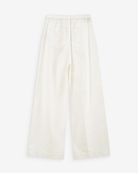 Grace&Mila Pompon leveälahkeiset oversized farkut white