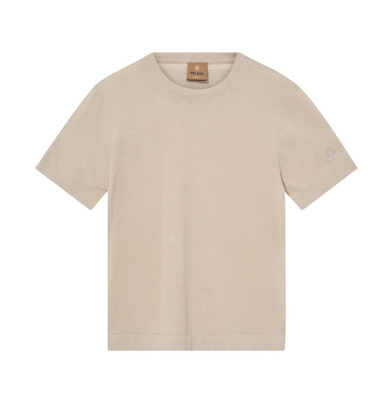 Mos Mosh Gallery Crowe Knit Tee beige ( chateu gray )