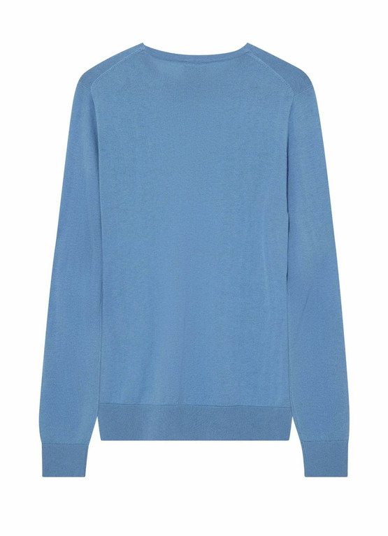 Mos Mosh Gallery Adam soft Knit  neulepusero Silver Lake Blue