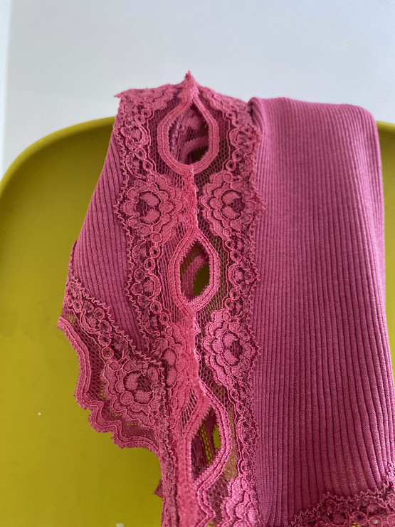 Soulmate Silky 2 pitkähihainen  toppi silkkimodaalia vadelmanpunainen