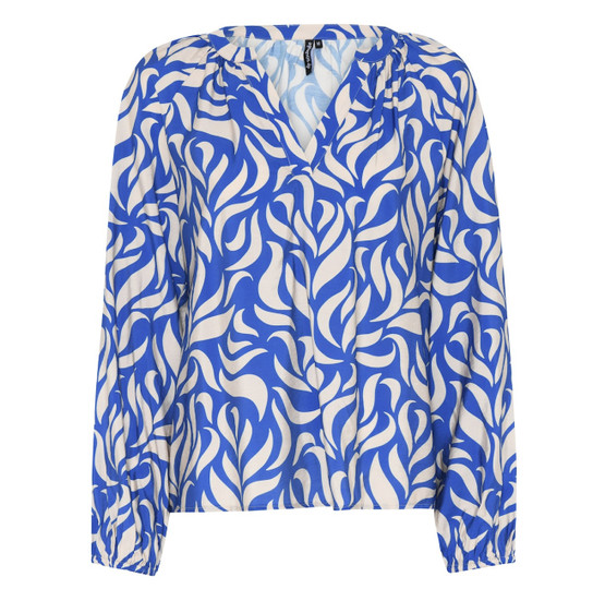 Soulmate sinivalkoinen printtipusero Zaba 1 bright blue 