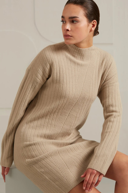 Neulemekko Aluminium beige