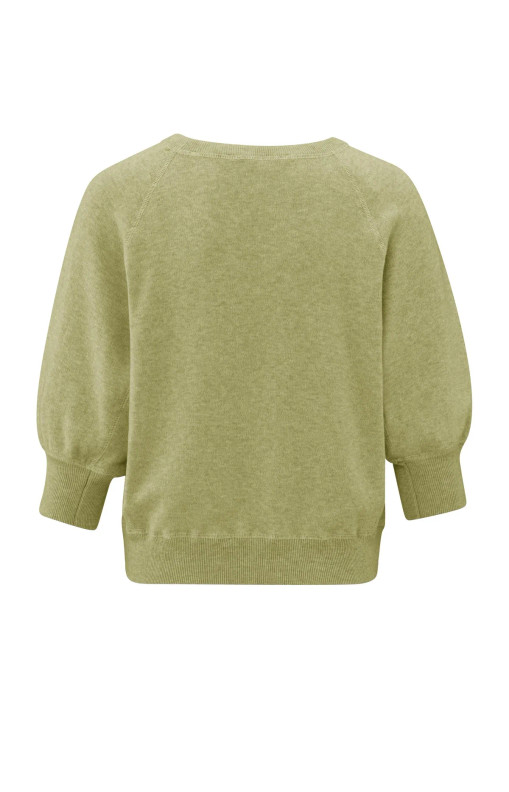 Yaya svetari  Olive melange  puolipitkät raglan hihat 