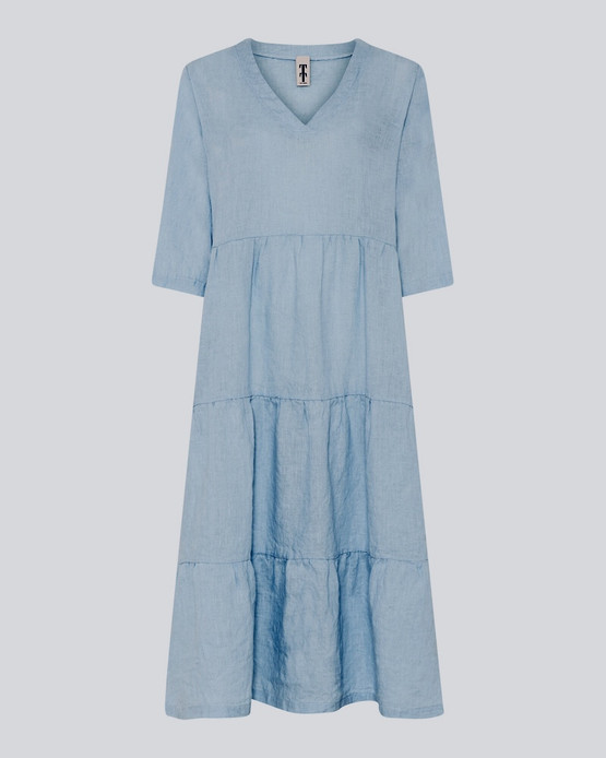 Nikki TT pellavamekko  Sky blue