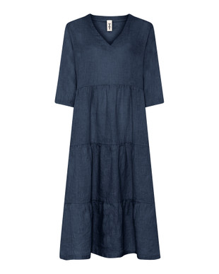 Nikki TT pellavamekko  navy 
